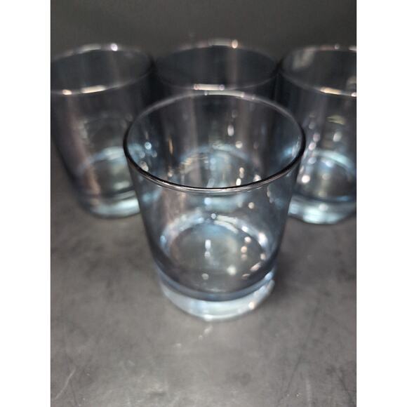 Libbey Ombre Blue Gray Glasses, Set Of 4, Vintage 12 Oz Barware,‎ Old Fashioned - Picture 5 of 9